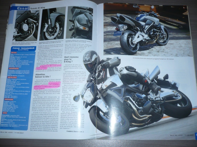 magazine belge moto 80 sur la B-King P1130413