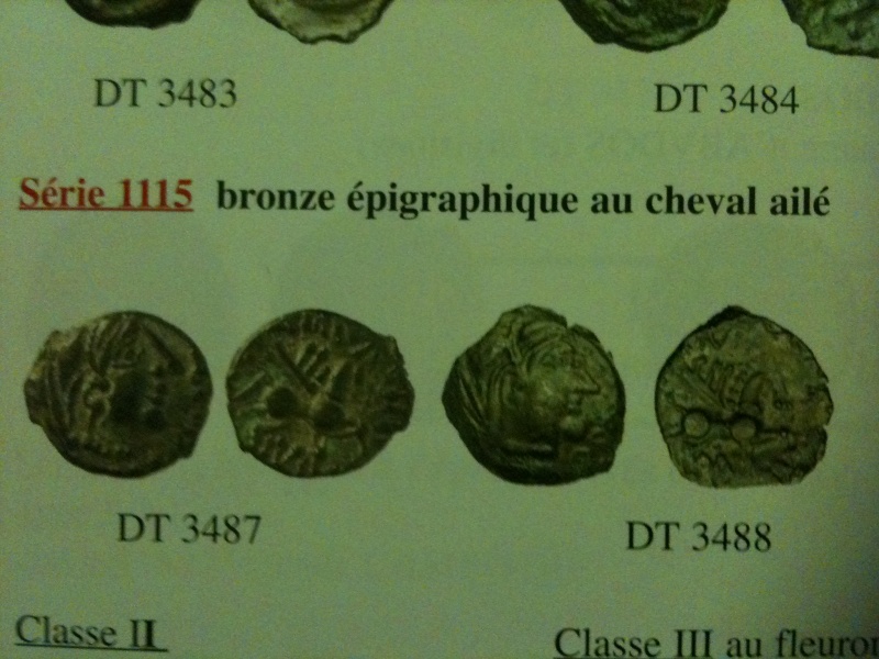 gauloise Bronze épigraphique cheval ailé des Bituriges Cubes Photo111