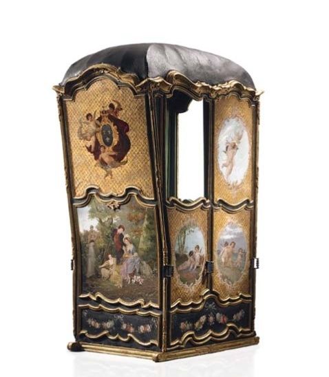 Chaises à porteurs, muletières et palanquins du XVIIIe siècle Captu131