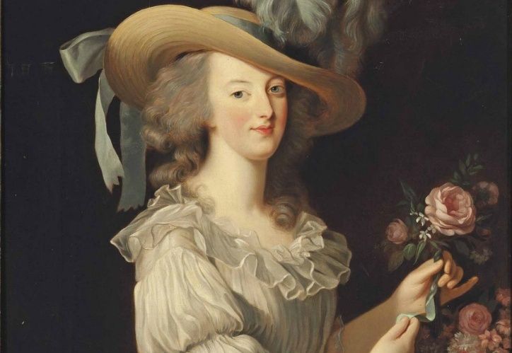 Portraits de Marie-Antoinette vêtue d'une robe en chemise, dite en gaulle, par Elisabeth Vigée Le Brun (1783) Captur49