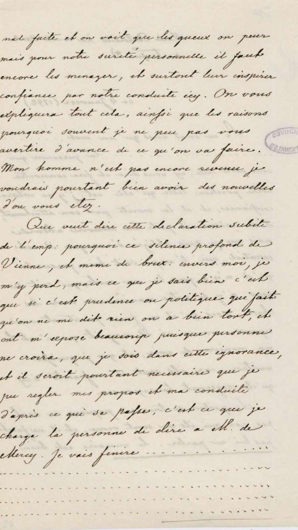 Lettres autographes de Marie-Antoinette à Fersen conservées aux A.N Fran_012