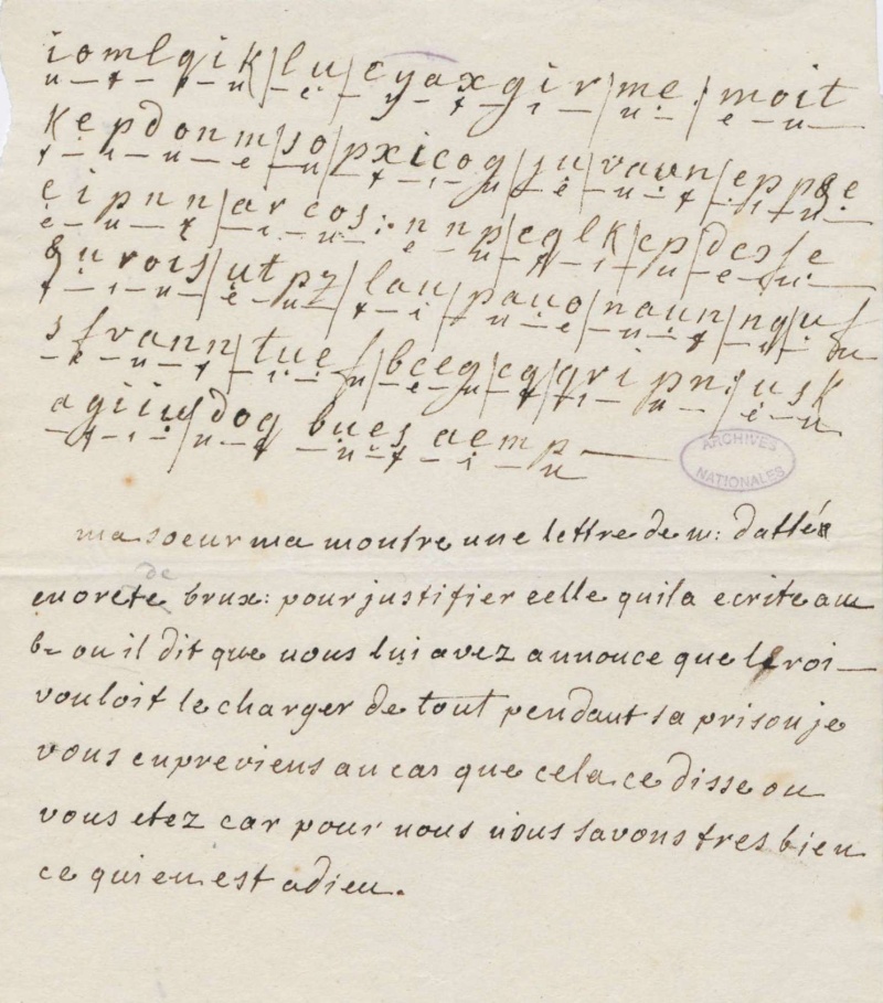Lettres autographes de Marie-Antoinette à Fersen conservées aux A.N Lette_19