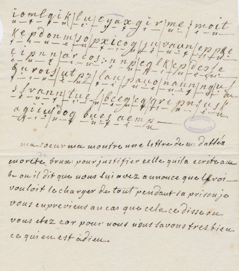 Lettres autographes de Marie-Antoinette à Fersen conservées aux A.N Lette_19