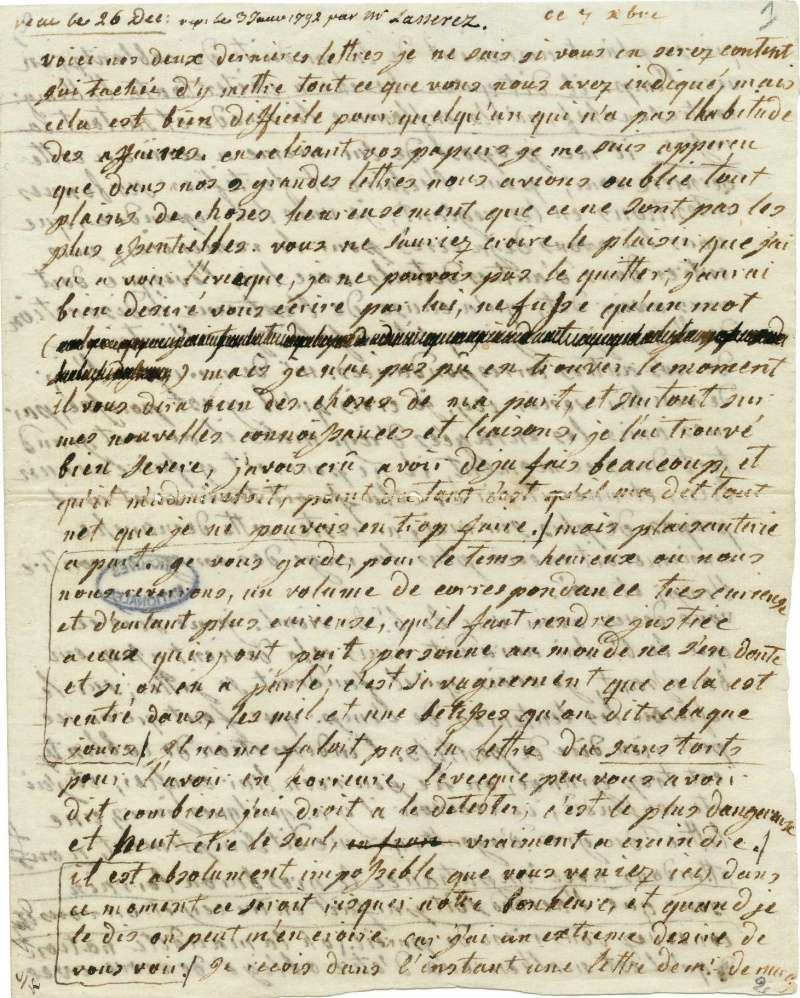 lettres - Lettres autographes de Marie-Antoinette à Fersen conservées aux A.N Lette_20