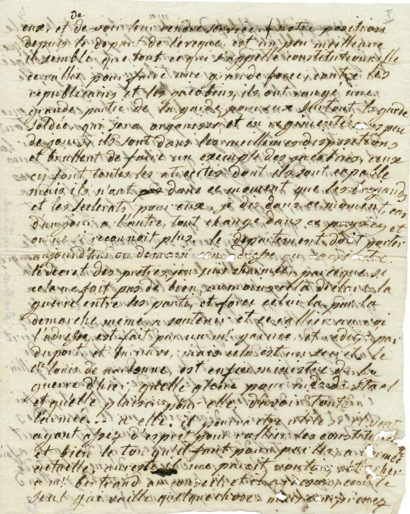 Lettres autographes de Marie-Antoinette à Fersen conservées aux A.N Lettre24