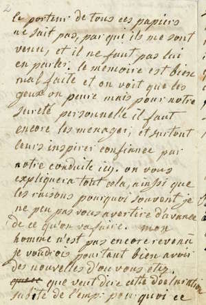 Lettres autographes de Marie-Antoinette à Fersen conservées aux A.N Lettre34