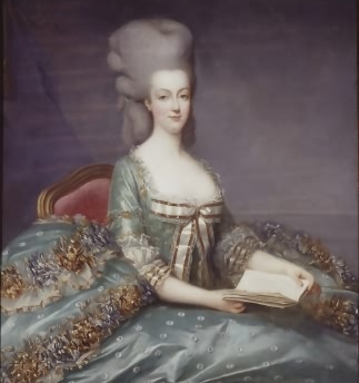Marie-Antoinette au livre par ou d'après F.-H. Drouais (1781) ? Marie_26