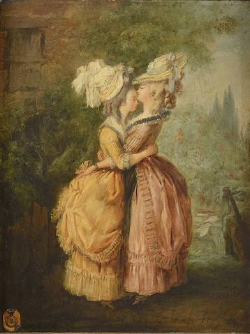 Alexandre Moitte : Marie-Antoinette et Mme Elisabeth s'embrassant ?