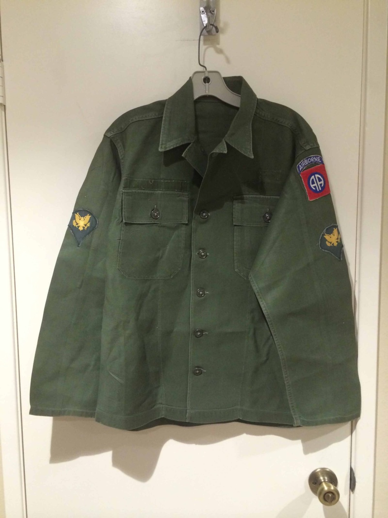 Unknown OD Combat Uniform - Came with Vietnam War 82nd Airborne Patched OG-107's.   2_star10