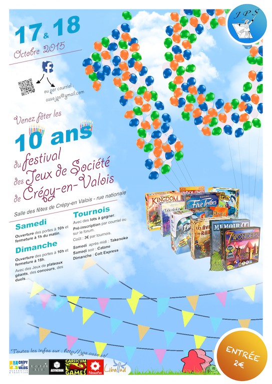 17 et 18 octobre : 10ème festival des jeux de société à Crépy-en-Valois Affich11