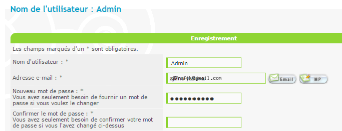 changer mon adresse mail Firefo10