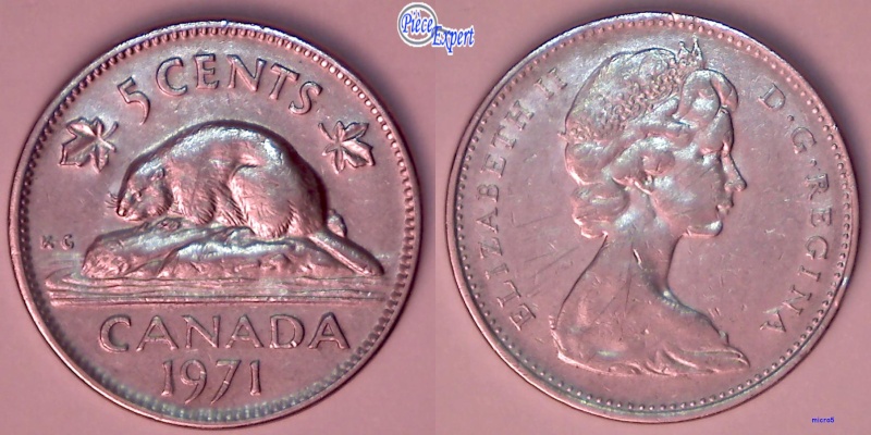 1971 - Coin Détérioré Dos du Castor & Feuille Gauche 5_cen169