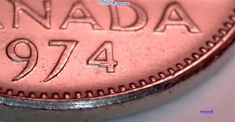 1974 - Éclat de Coin sur le 4 (Die Chip  on 4) 5_cent49