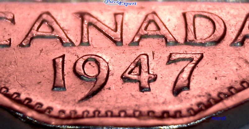 1947 - "4" Partiellement Obstrué (Filled "4") & Coins Entrechoqués Avers & Revers (Die Clash) 5_cent77