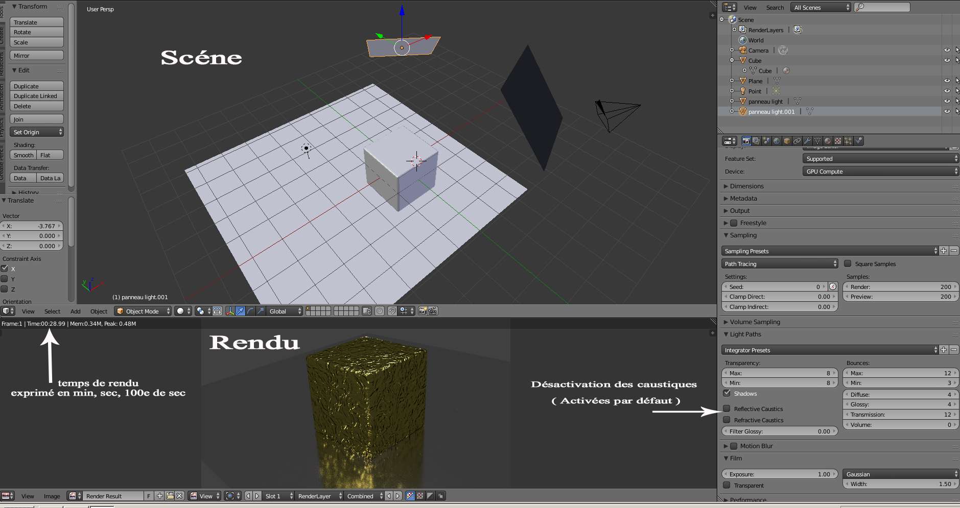 Cycle (Rendu physique de Blender) Vs Rendu Physique  C4D Scyne_10