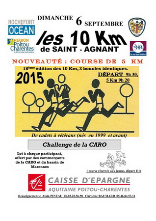 10 kms de Saint Agnant le 06 septembre 2015 Affich11