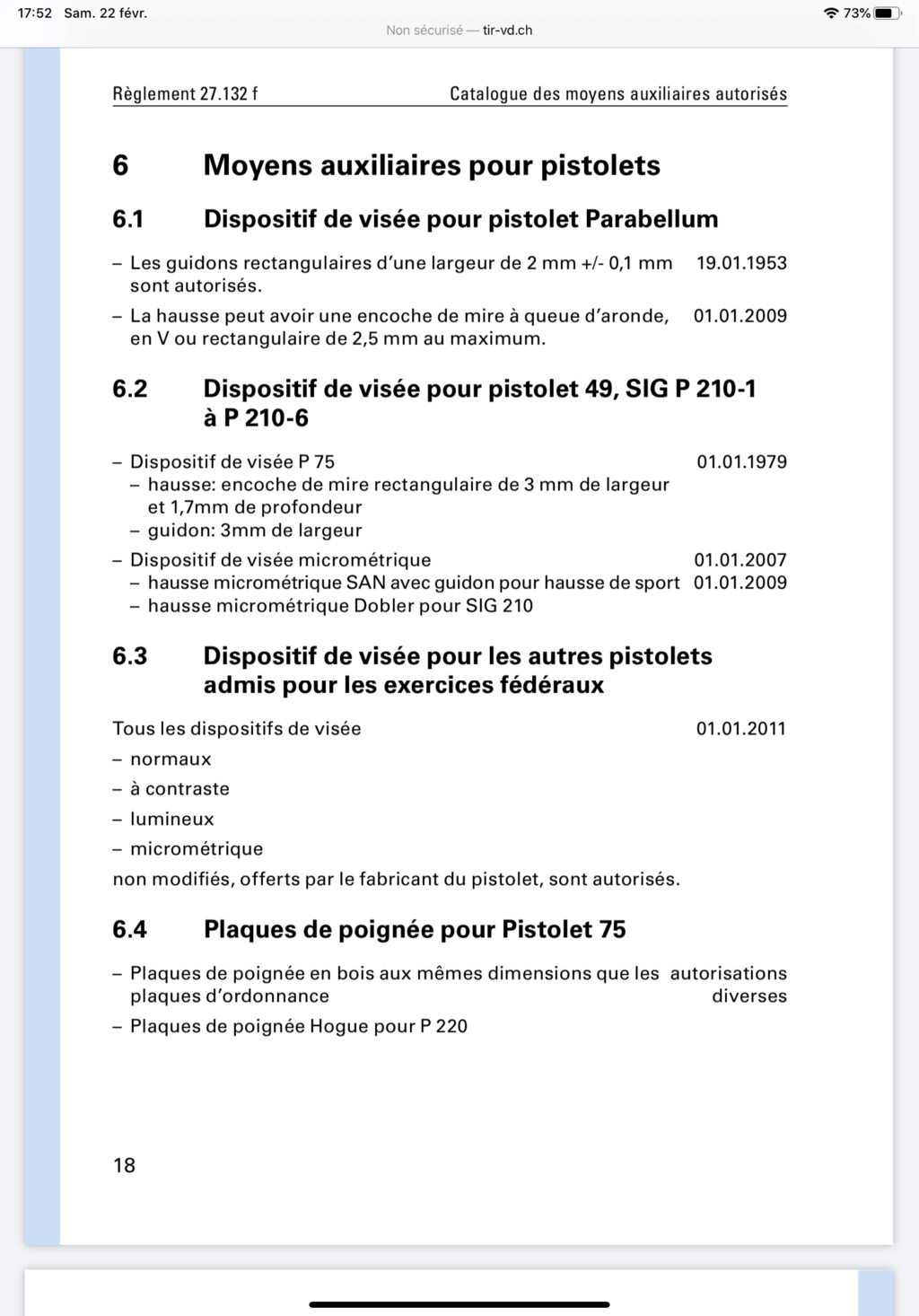 Question visée SIG P 210 581c3a10