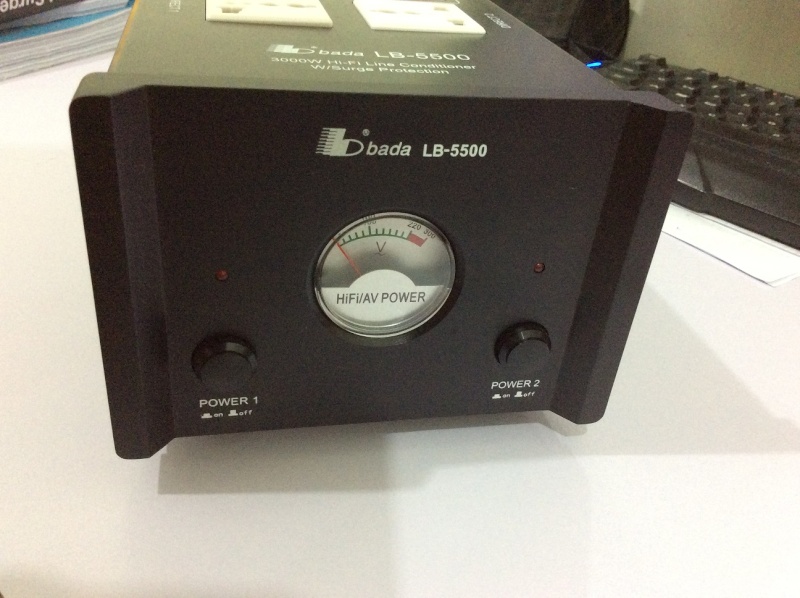 Bada LB-5500 power conditioner with 2 pcs 4N DIY power cables Img_0210