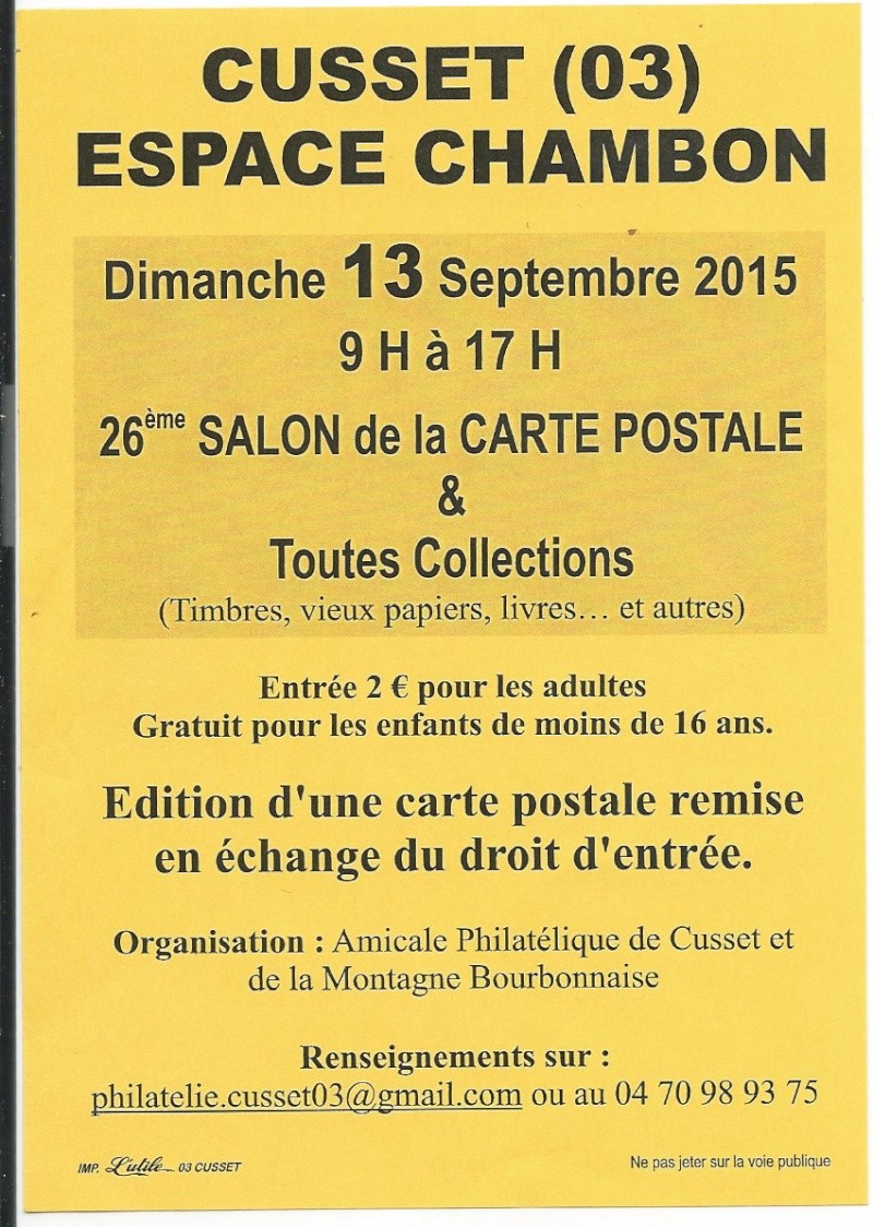 cusset (03) 26 salon de la carte postales dimanche 13 septembre 2015 2015-014