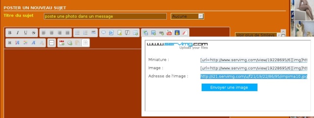 poster une photo dans un message Tubes210
