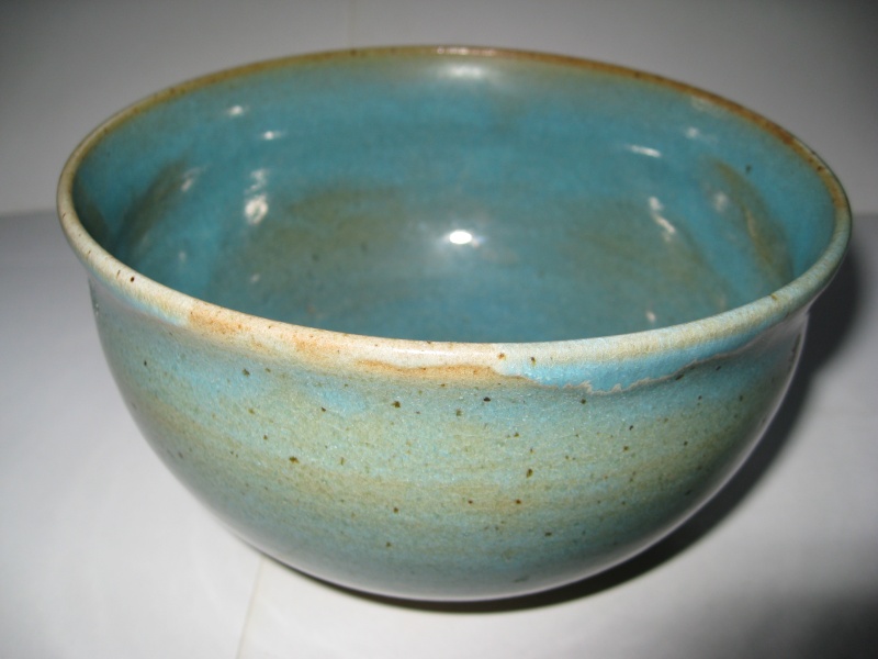 Signed Aquamarine studio bowl - Odile Cadiot?  Img_2132