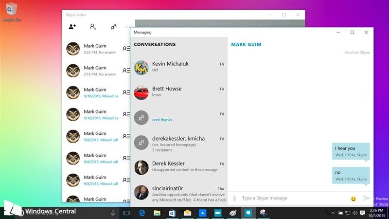 Windows 10 : la fuite de la build 10558 dévoile les applications Téléphone et Skype Vidéo Medium14
