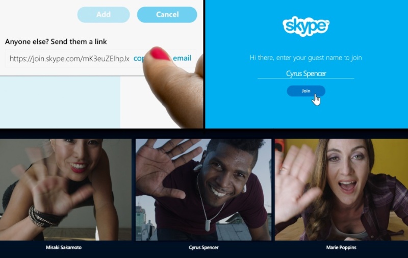 Skype permet de lancer des conversations avec n'importe qui via l'échange d'un lien Skype10