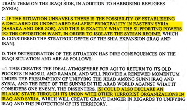 Newly-Declassified U.S. Government Documents: The West Supported the Creation of ISIS Isis-212