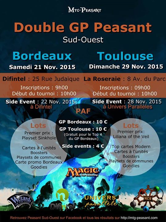 [Peasant] Double tournoi Garo peasant le 21-22 Novembre sur Bordeaux et le 27-28 à Toulouse Affich10