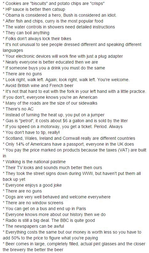 American Tourist's Facebook Post About England Has Gone Viral And It's Brilliant Image29