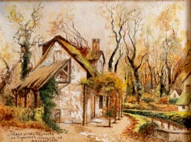 Le hameau de Marie Antoinette en peinture Mariea10