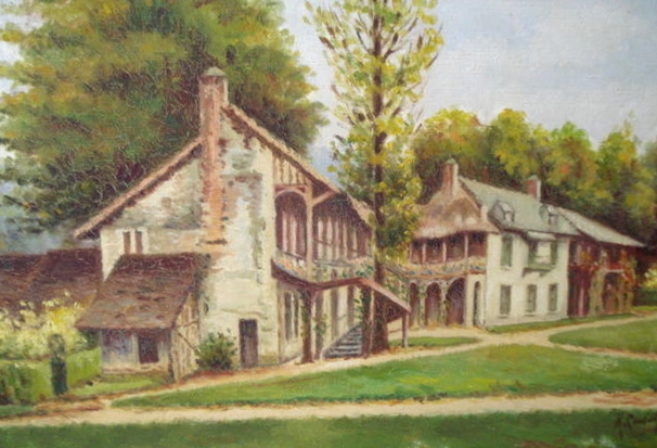 Le hameau de Marie Antoinette en peinture Zberge10