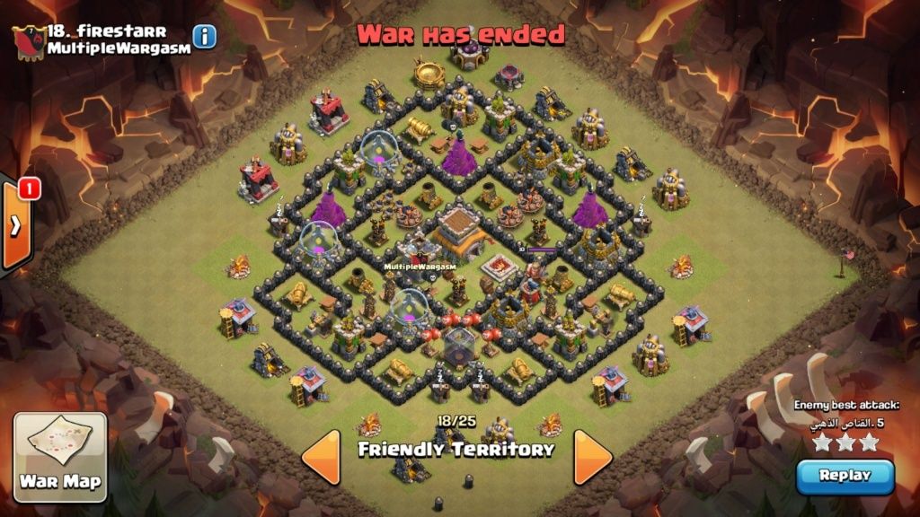 WAR BASES: Anti-3-star bases for TH8 and TH9, and TH10 anti 2 star Screen14