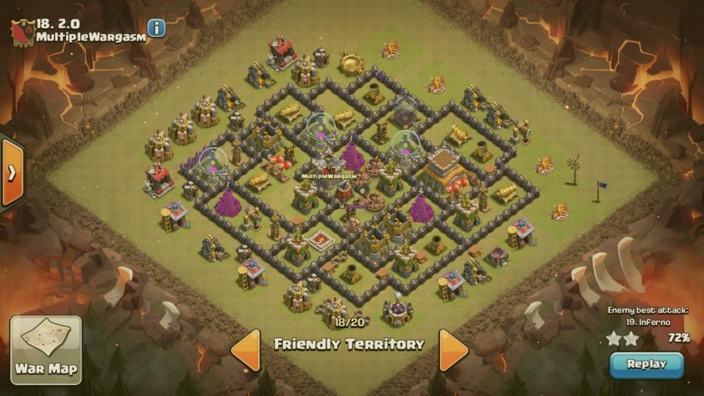 WAR BASES: Anti-3-star bases for TH8 and TH9, and TH10 anti 2 star Screen36