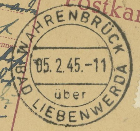 nach - Deutschland - Landpoststempel (Poststellenstempel) Wahren10