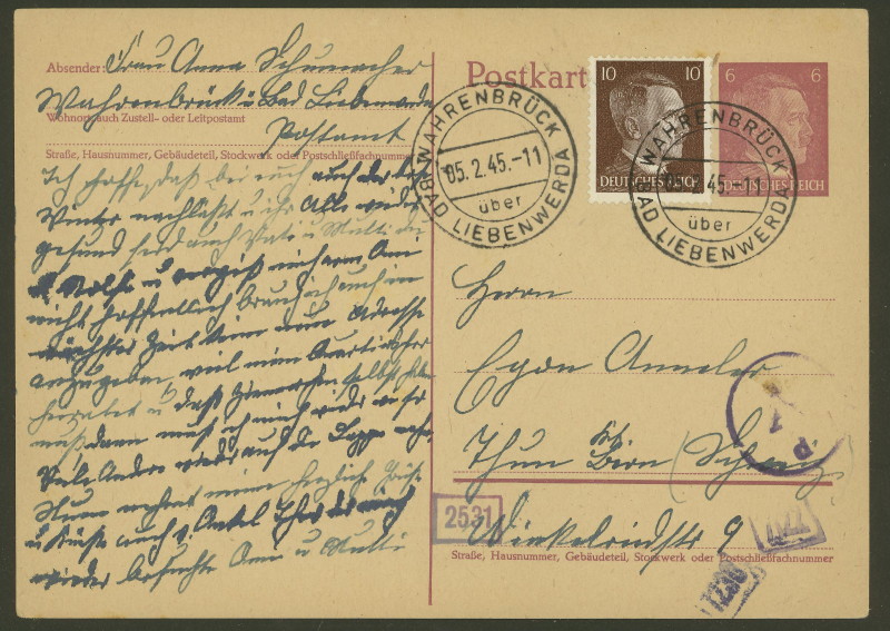 nach - Deutschland - Landpoststempel (Poststellenstempel) Wahren11