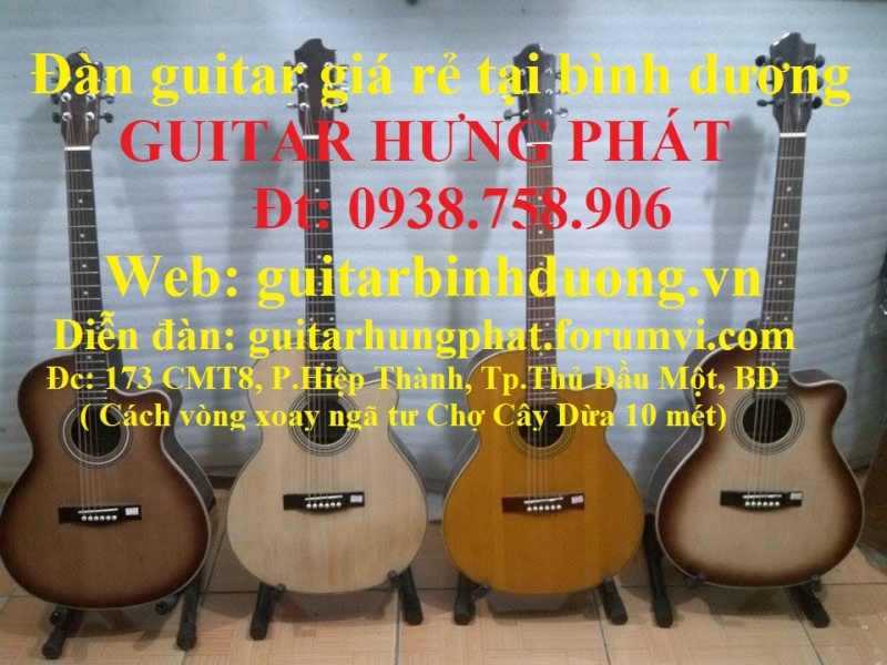 Đàn guitar gỗ hồng đào Thủ Dầu Một, Bình Dương guitar hưng phát Ban_da10