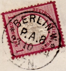 Stempel der Berliner PA/PE zur Brustschild-Zeit Pa8-2310