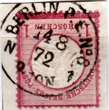 Stempel der Berliner PA/PE zur Brustschild-Zeit Pe8-1410