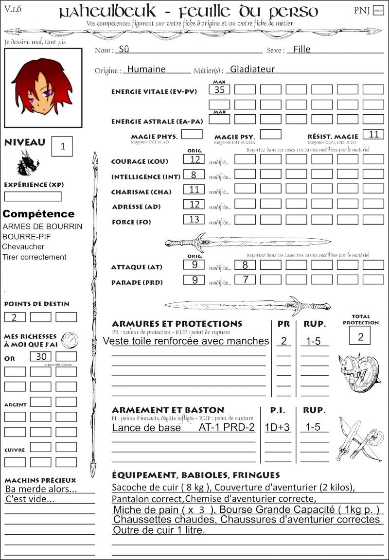 Sû, Humaine gladiatrice simpliste ! Nal10