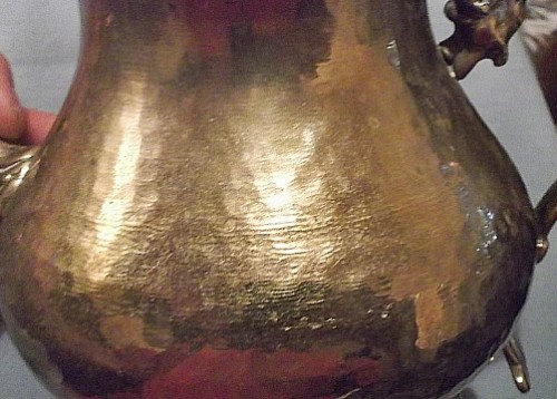 hammered metal teapot Water116