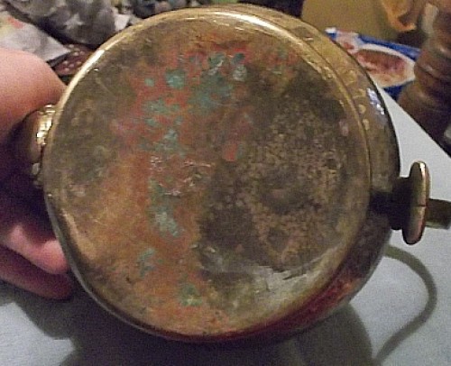 hammered metal teapot Water119