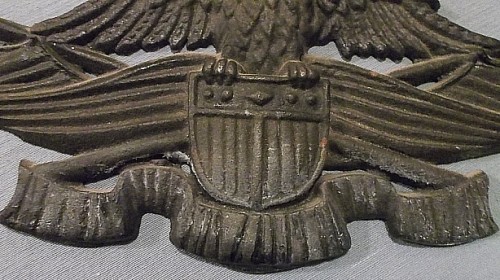 cast eagle with flags and shield plaque Water125