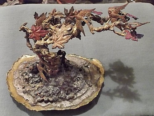 multimetal tree with birds sculpture Waterm76