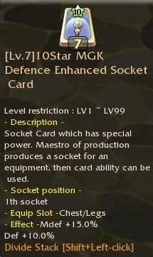 List of all Socket Cards 10star22