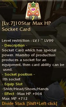 List of all Socket Cards 10star24