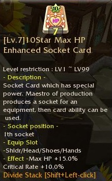 List of all Socket Cards 10star25