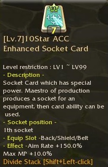 List of all Socket Cards 10star33