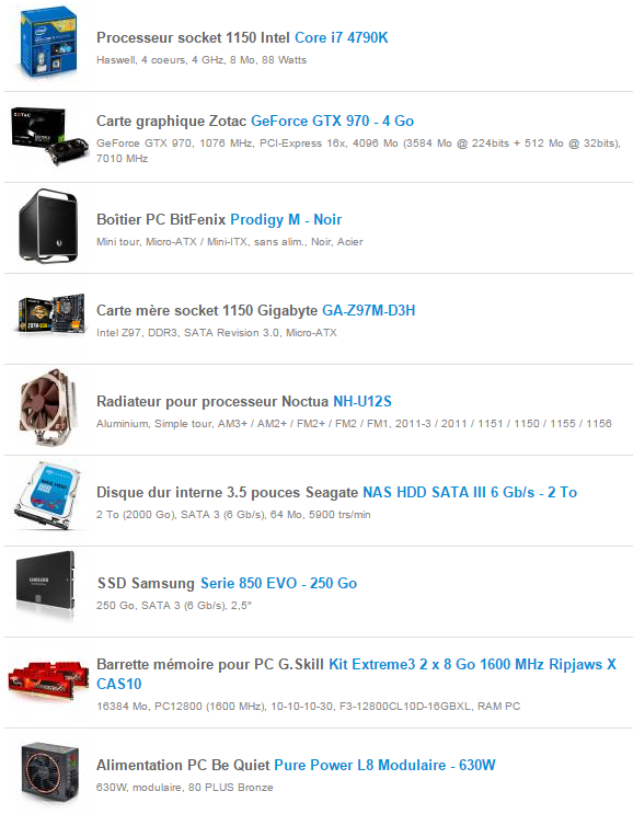 Avis sur ma futur config Config10