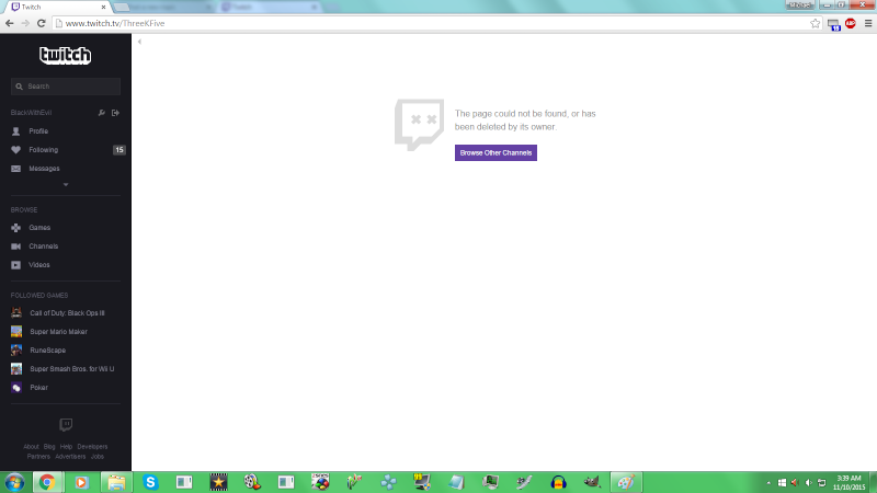 Breaking News: ThreeKFive's Twitch Channel is shut down! Proof! Rip_3k10